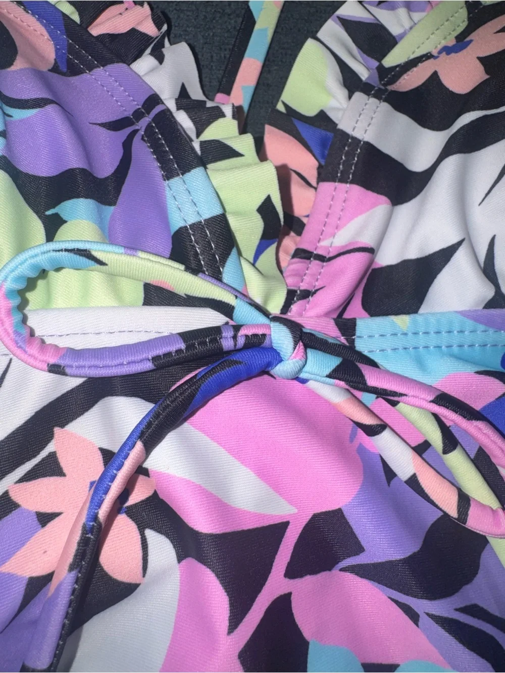 Decree Multicolor Floral Tankini One Piece - Pink, Purple, Blue, Lime, Black